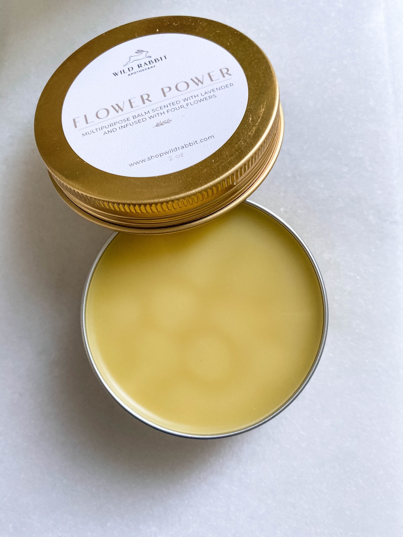 Wild Rabbit Flower Power Balm: Multipurpose Herbal Balm Scented with Lavender and Infused with Flowers