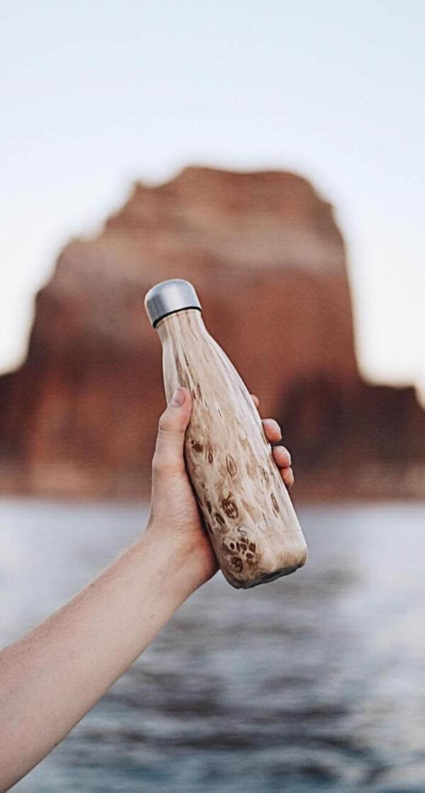 S'well 9 oz Stainless Steel Water Bottle-Blonde Wood